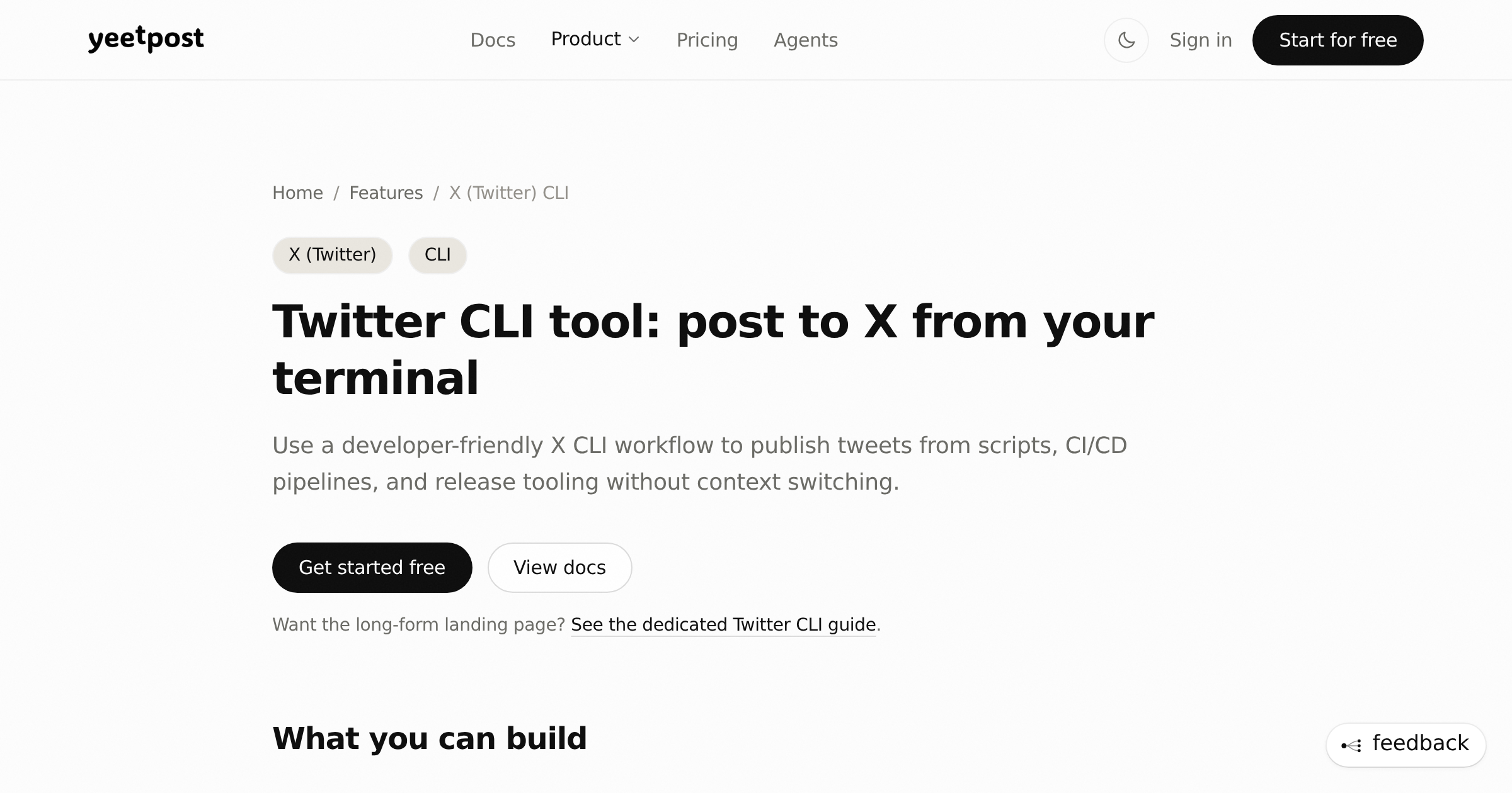Twitter CLI Tool - Post to X from Terminal in Seconds | yeetpost